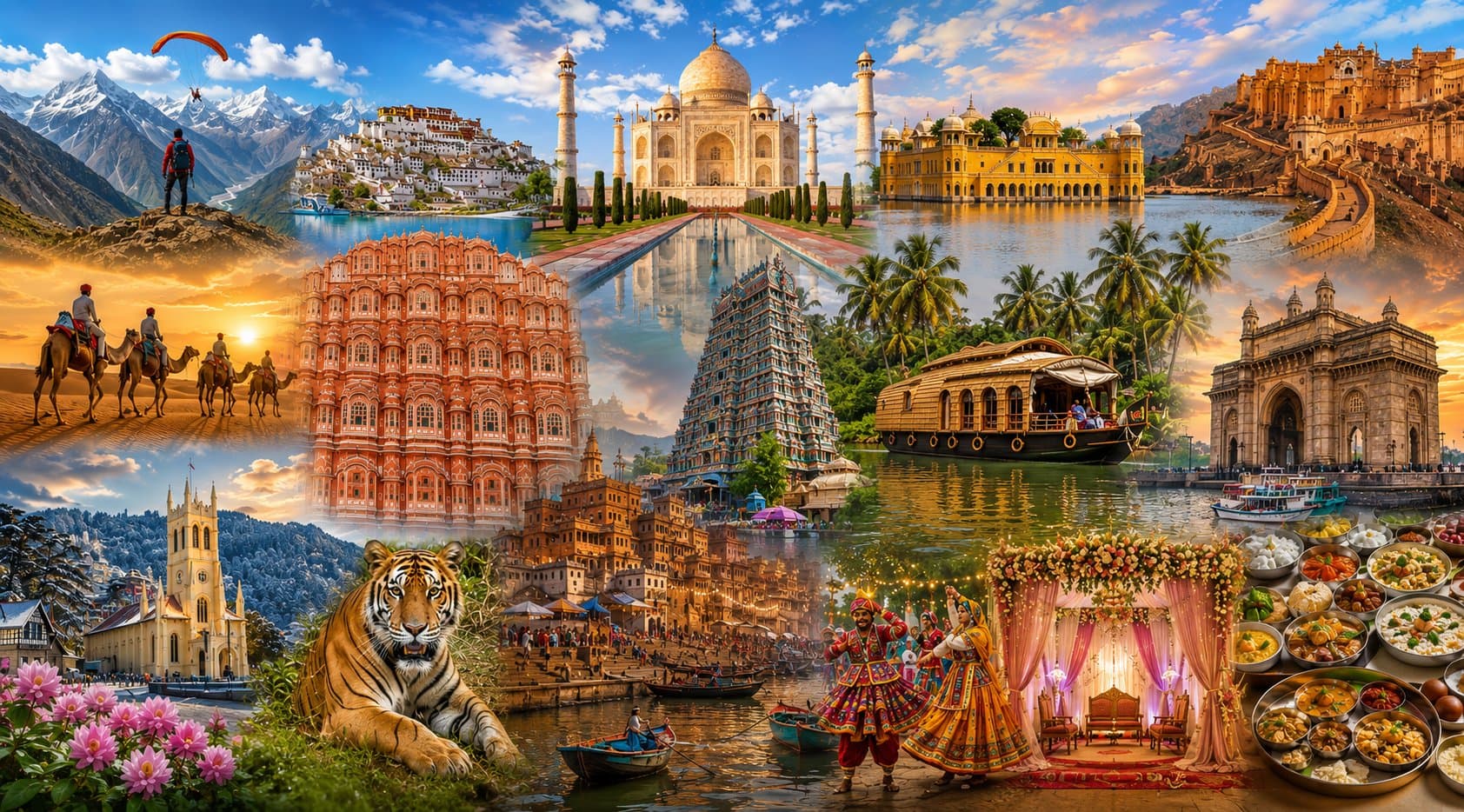 Iconic destinations across India